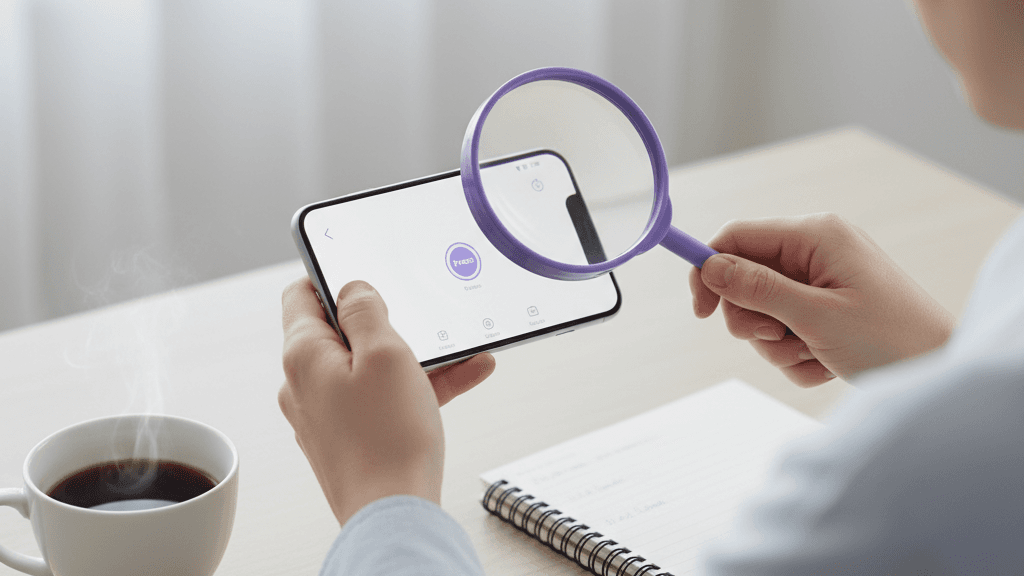 A person is looking on a smartphone